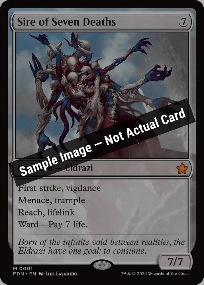 Magic,Foundations,Sire of Seven Deaths - 1,Normal,Lightly Played — Sample Image, Not Actual Card