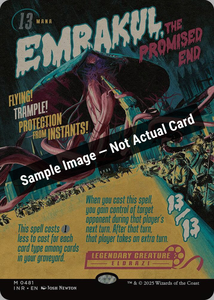 Magic,Innistrad Remastered,Emrakul, the Promised End (Showcase) - 481,Foil,Near Mint — Sample Image, Not Actual Card