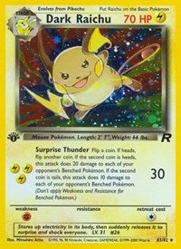 pokemon Team Rocket Dark Raichu