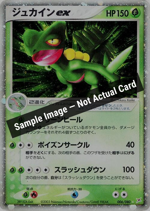 Pokemon Japan,Magma VS Aqua: Two Ambitions,Sceptile ex - 006/080,1st Edition Holofoil,Lightly Played — Sample Image, Not Actual Card