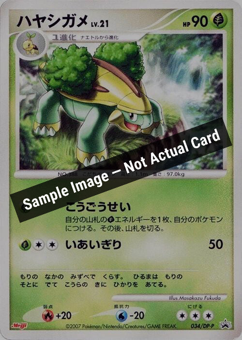 Pokemon Japan,DP-P Promotional cards,Grotle - 034/DP-P,Normal,Lightly Played — Sample Image, Not Actual Card