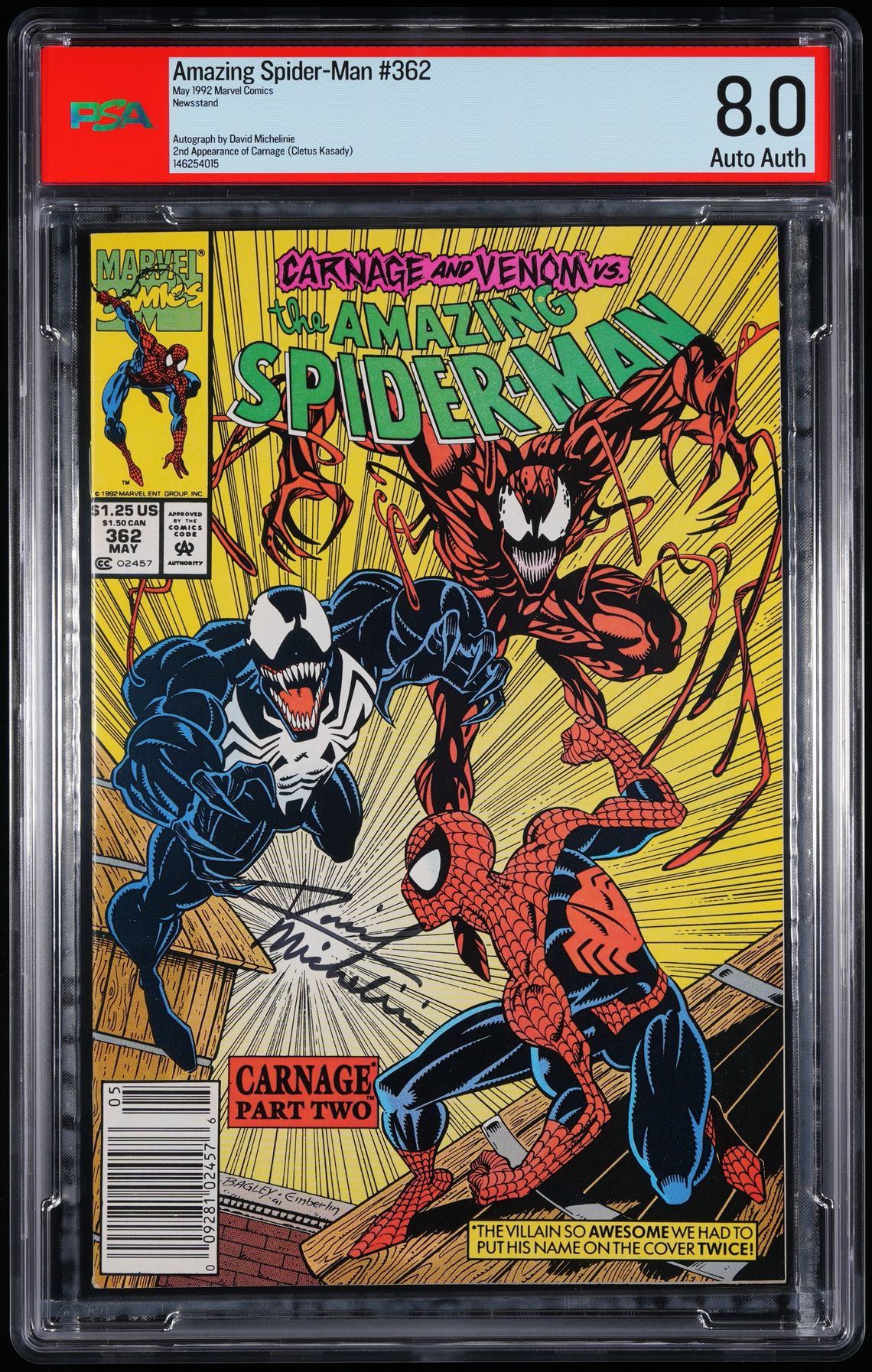 Marvel Comics Amazing Spider-Man #362 1992 PSA 8.0