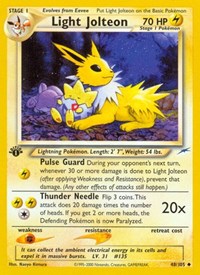 Pokemon Neo Destiny Light Jolteon