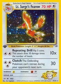 pokemon Gym Heroes Lt. Surge's Fearow