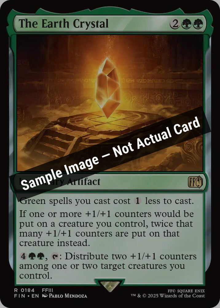 Magic,FINAL FANTASY,The Earth Crystal - 184,Normal,Near Mint — Sample Image, Not Actual Card