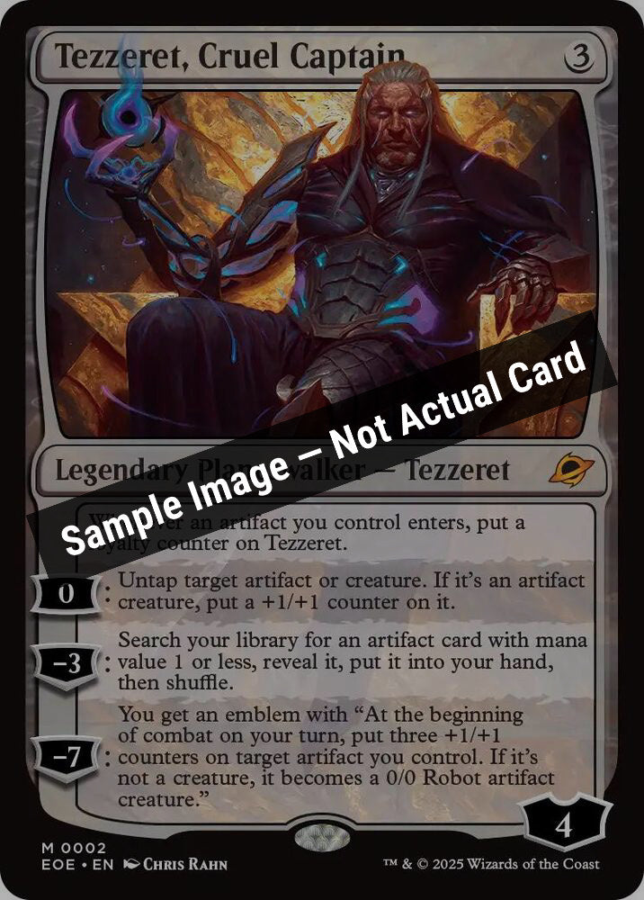 Magic,Edge of Eternities,Tezzeret, Cruel Captain - 2,Normal,Near Mint — Sample Image, Not Actual Card
