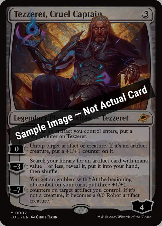 Magic,Edge of Eternities,Tezzeret, Cruel Captain - 2,Normal,Near Mint — Sample Image, Not Actual Card