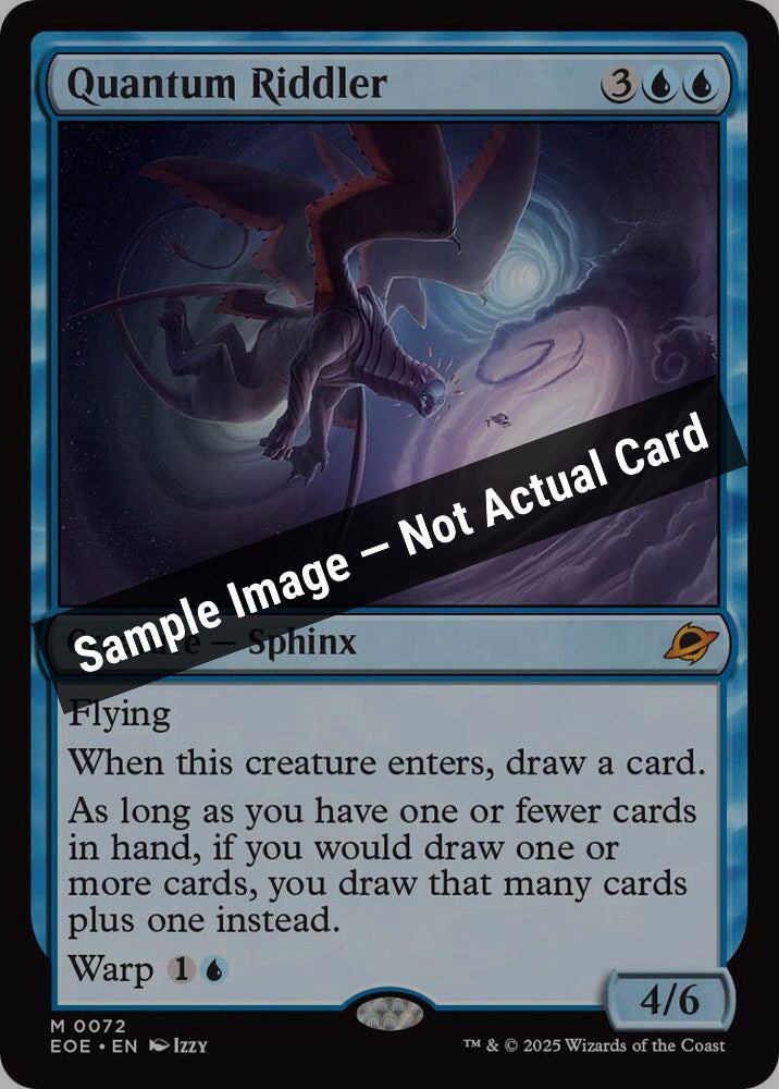 Magic,Edge of Eternities,Quantum Riddler - 72,Normal,Near Mint — Sample Image, Not Actual Card