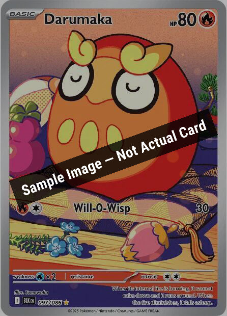 Pokemon,SV: Black Bolt,Darumaka - 097/086,Holofoil,Near Mint — Sample Image, Not Actual Card