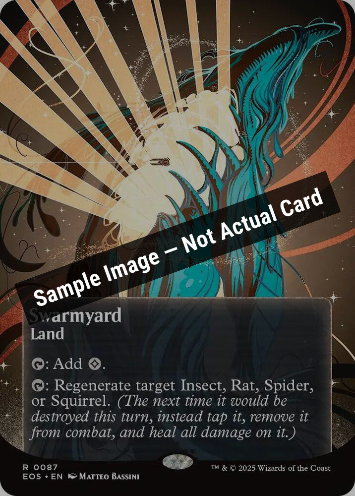 Magic,Edge of Eternities: Stellar Sights,Swarmyard (0087) (Borderless),Normal,Near Mint — Sample Image, Not Actual Card