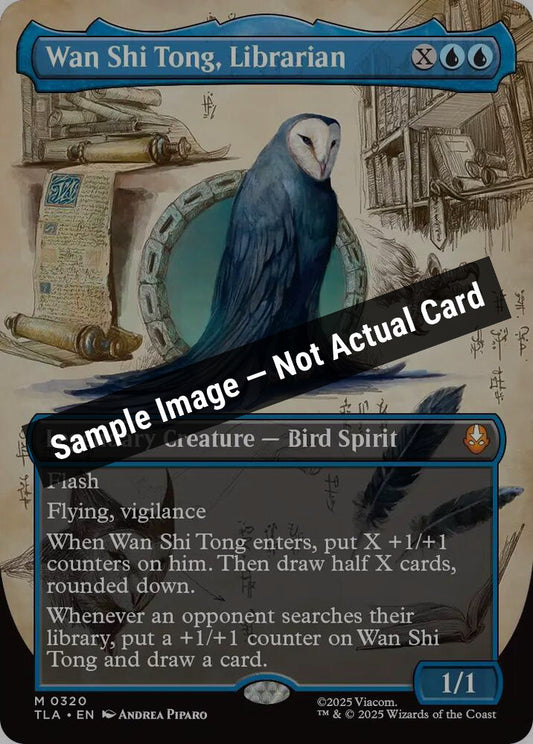 Magic,Avatar: The Last Airbender,Wan Shi Tong, Librarian (Borderless) - 320,Normal,Near Mint — Sample Image, Not Actual Card