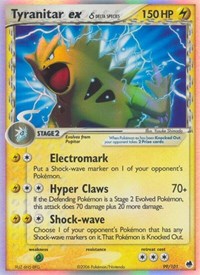 pokemon Dragon Frontiers Tyranitar ex (Delta Species)