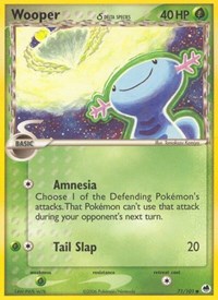 pokemon Dragon Frontiers Wooper (Delta Species)