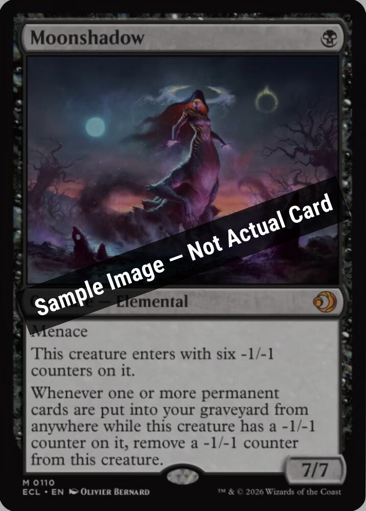 Magic,Lorwyn Eclipsed,Moonshadow - 110,Normal,Near Mint — Sample Image, Not Actual Card