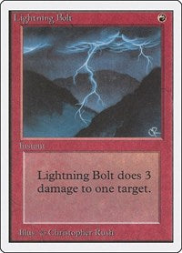 MTG Unlimited Edition Lightning Bolt