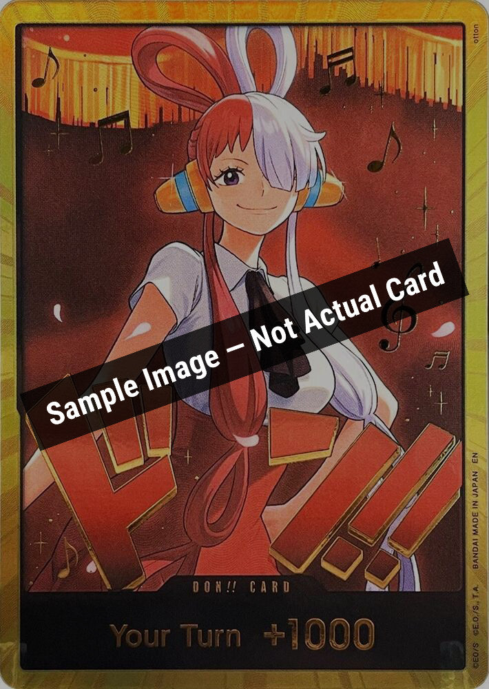 One Piece Card Game,Extra Booster: One Piece Heroines Edition,DON!! Card (Uta) (Gold),Foil,Near Mint — Sample Image, Not Actual Card