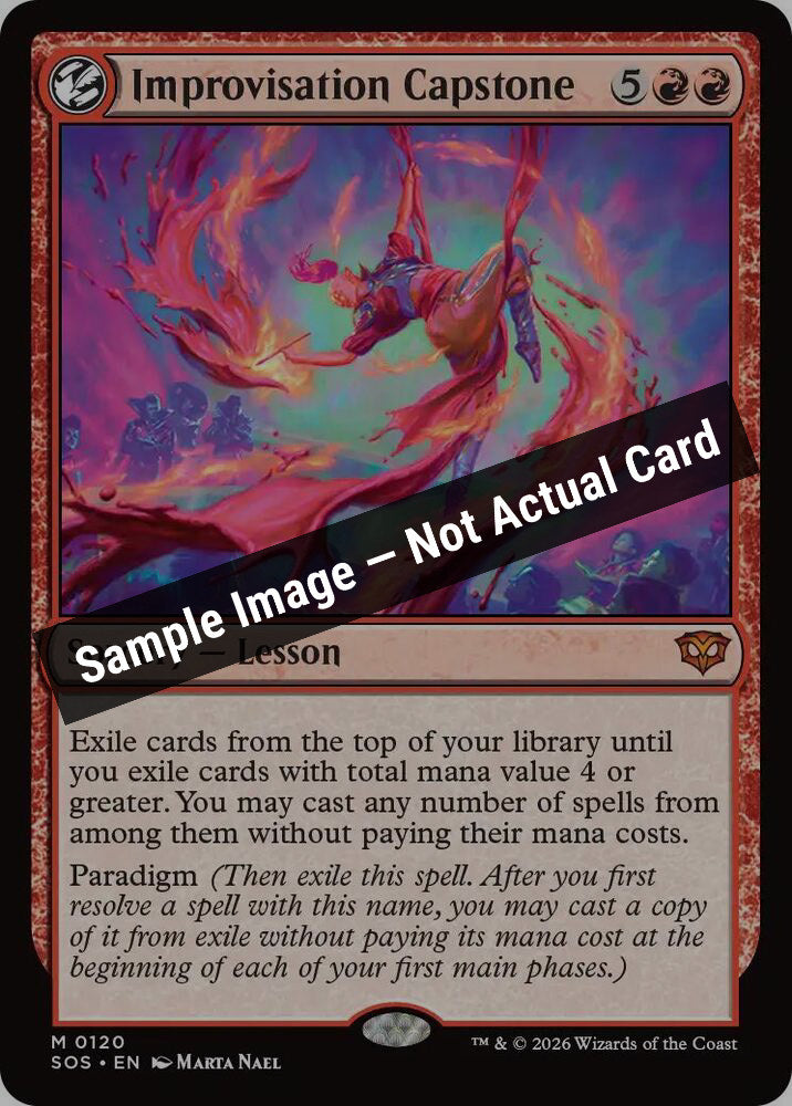 Magic,Secrets of Strixhaven,Improvisation Capstone - 120,Normal,Near Mint — Sample Image, Not Actual Card