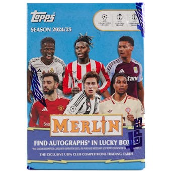 [BUNDLE] 2024-25 topps chrome Merlin UEFA Club Competitions Blaster Box + Topps Football 2026 Blaster Box