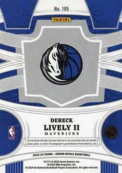2023-24 Panini Crown Royale #105 Dereck Lively II #/125