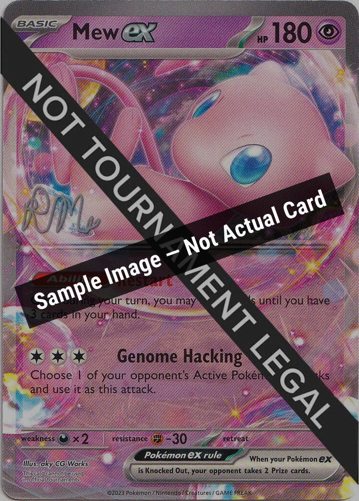 Pokemon,World Championship Decks,Mew ex - 2025 (Riley McKay),Normal,Near Mint — Sample Image, Not Actual Card
