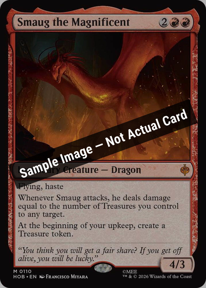 Magic,The Hobbit,Smaug the Magnificent - 110,Normal,Lightly Played — Sample Image, Not Actual Card