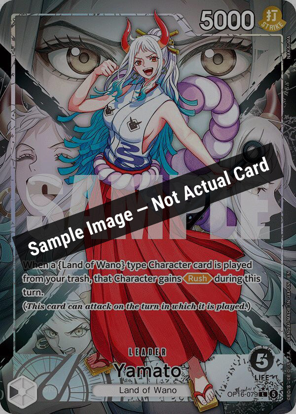 One Piece Card Game,The Time of Battle,Yamato (079) (Alternate Art) - OP16-079,Foil,Near Mint — Sample Image, Not Actual Card