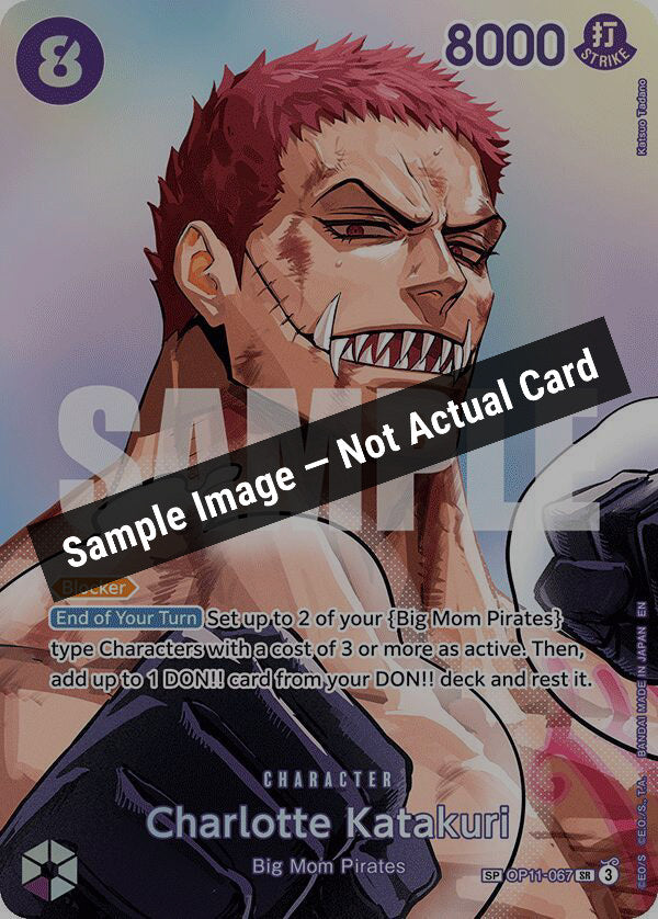 One Piece Card Game,The Time of Battle,Charlotte Katakuri (SP) - OP11-067,Foil,Near Mint — Sample Image, Not Actual Card