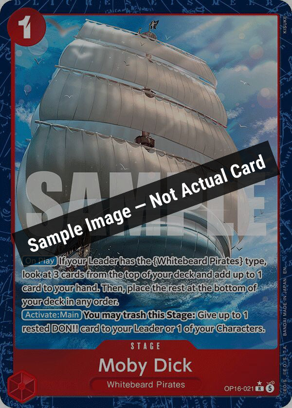 One Piece Card Game,The Time of Battle,Moby Dick (Alternate Art) - OP16-021,Foil,Near Mint — Sample Image, Not Actual Card