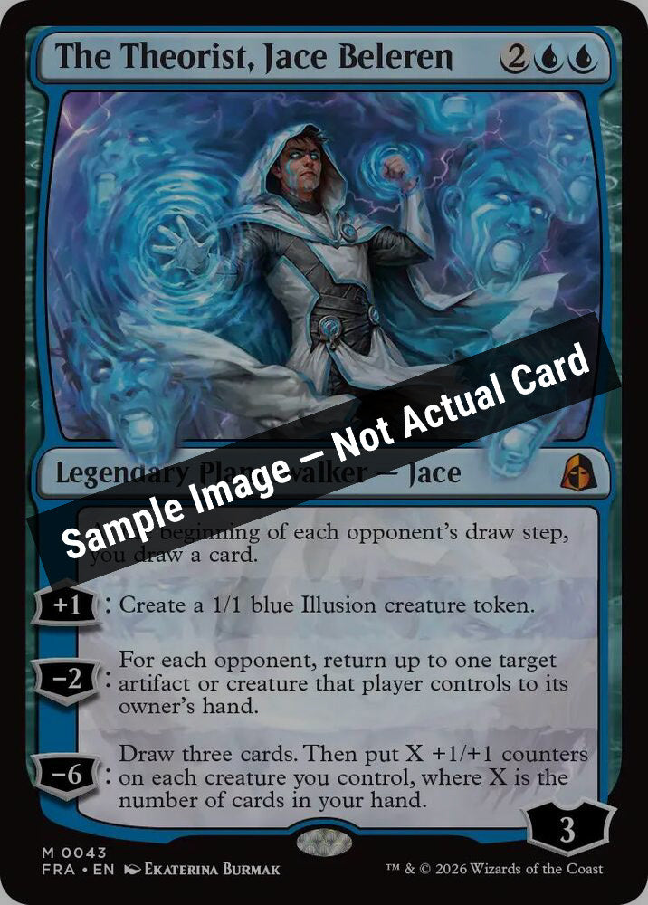 Magic,Reality Fracture,The Theorist, Jace Beleren - 43,Normal,Near Mint — Sample Image, Not Actual Card