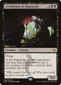 MTG Fate Reforged Archfiend of Depravity