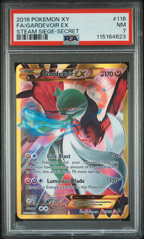 2016 POKEMON XY STEAM SIEGE FA/GARDEVOIR EX #116 PSA 7 - Image 1