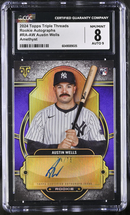 Triple Threads Austin Wells #RA-AW CGC 8