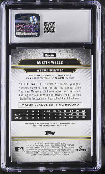 Triple Threads Austin Wells #RA-AW CGC 8