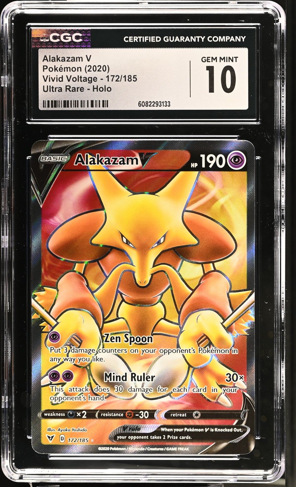Vivid Voltage Alakazam V #172/185 CGC 10