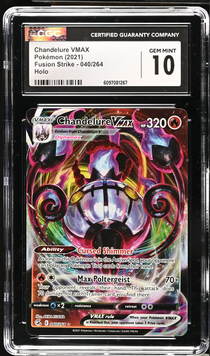 Fusion Strike Chandelure VMAX #040/264 CGC 10