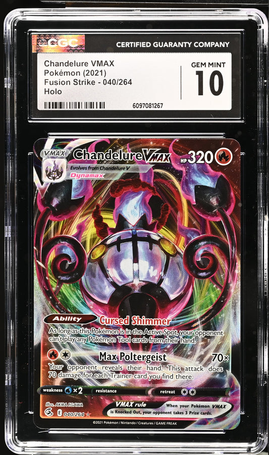 Fusion Strike Chandelure VMAX #040/264 CGC 10