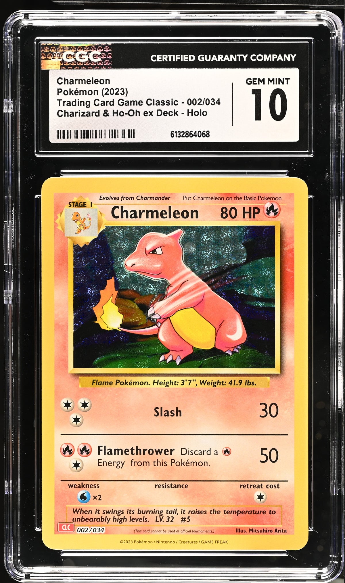 Trading Card Game Classic Charmeleon #002/034 CGC 10