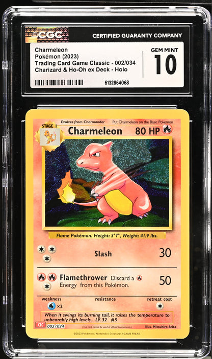 Trading Card Game Classic Charmeleon #002/034 CGC 10