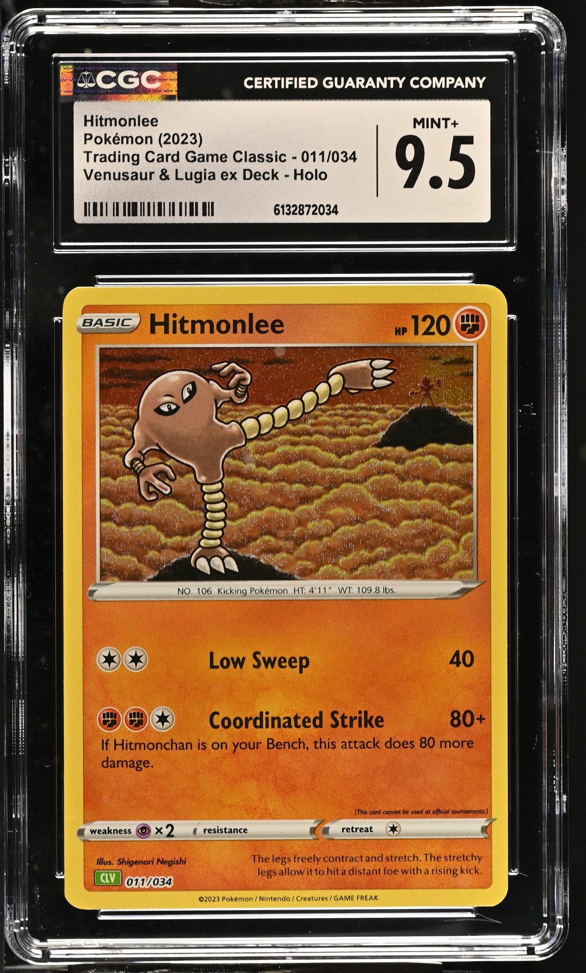 Trading Card Game Classic Hitmonlee #011/034 CGC 9.5