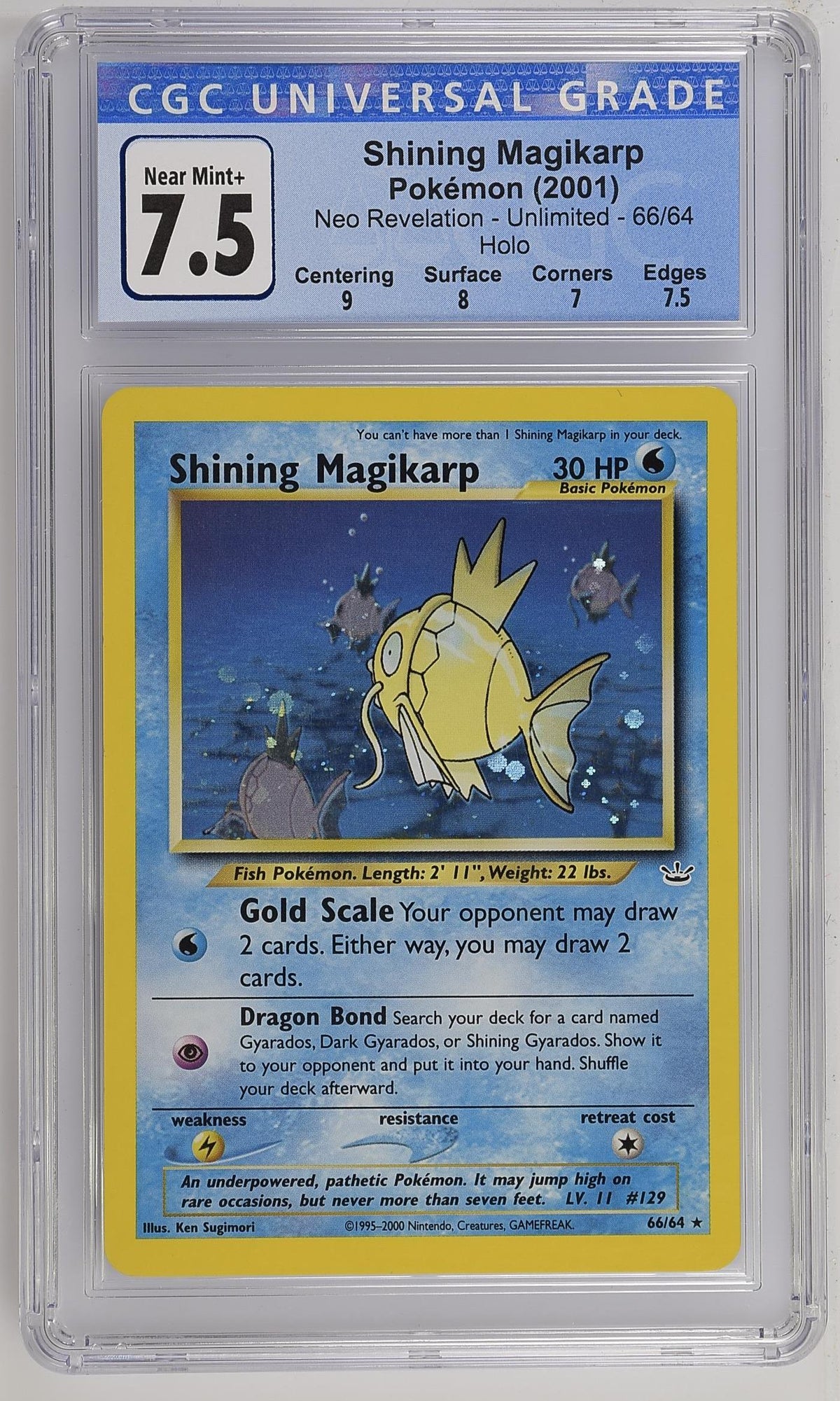 Neo Revelation Shining Magikarp #66/64 CGC 7.5