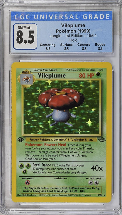 Jungle - 1st Ed. Vileplume #15/64 CGC 8.5