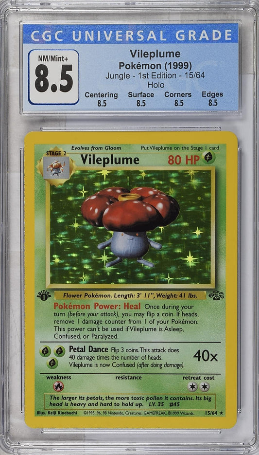 Jungle - 1st Ed. Vileplume #15/64 CGC 8.5