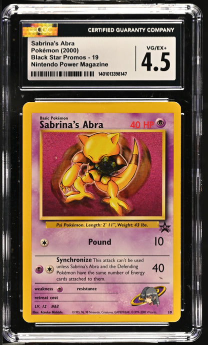 Black Star Promos Sabrina's Abra #19 CGC 4.5