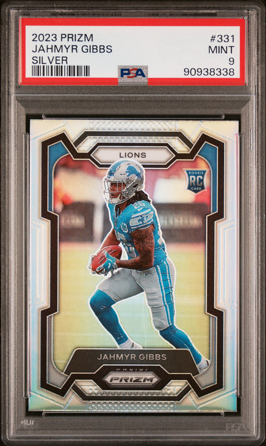 2023 PANINI PRIZM JAHMYR GIBBS #331 SILVER PRIZM PSA 9