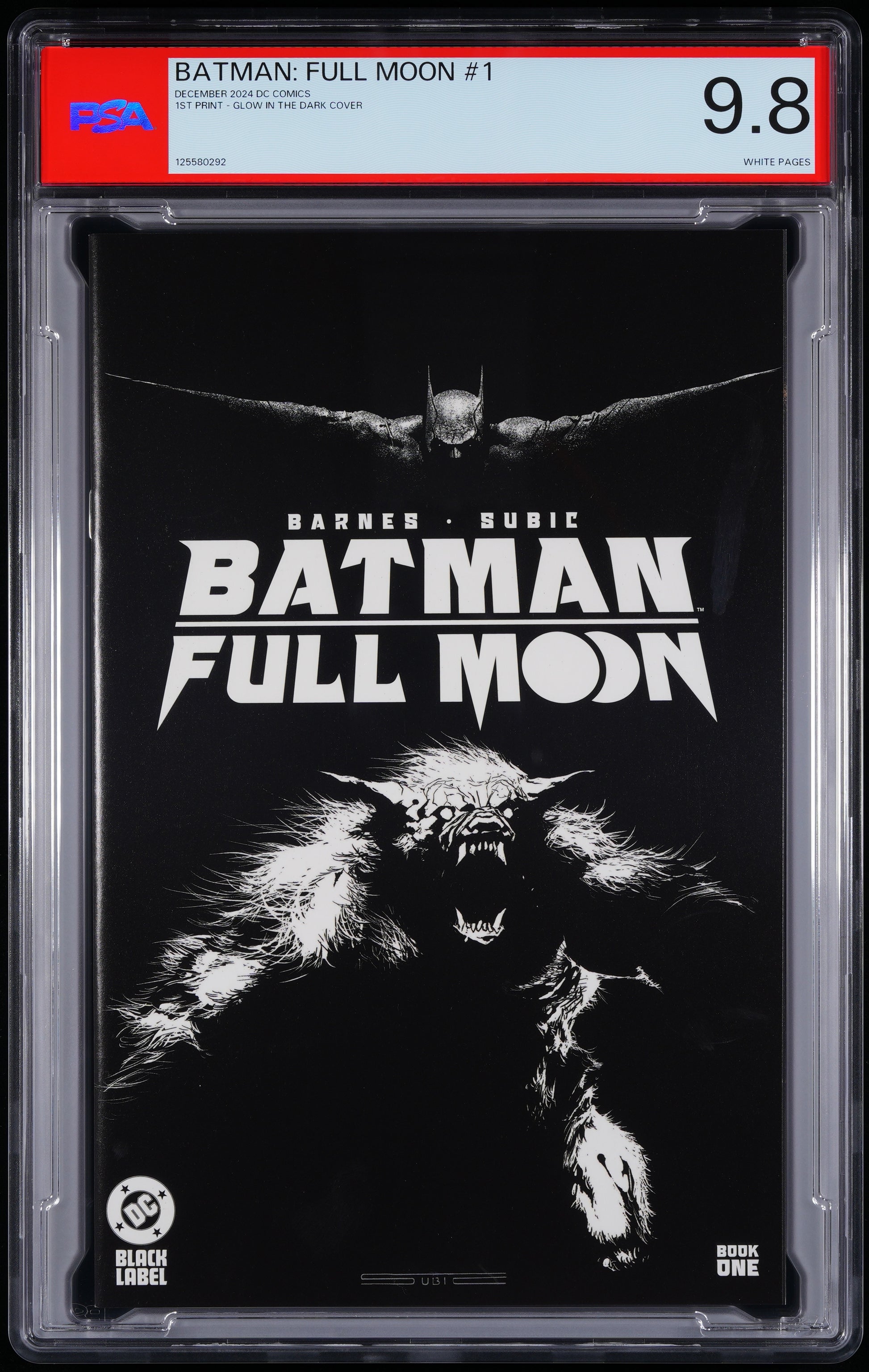 DC Comics Batman: Full Moon #1 1 GLOW IN THE DARK COVER