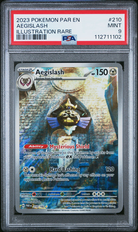 2023 POKEMON PAR EN-PARADOX RIFT AEGISLASH #210 PSA 9 - Image 2