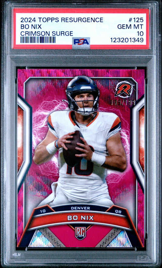 2024 TOPPS RESURGENCE BO NIX #125 CRIMSON SURGE PSA 10