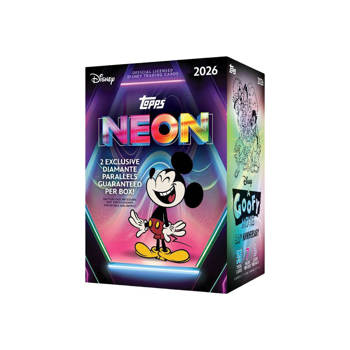 2026 Topps Disney Neon Trading Card Blaster Box