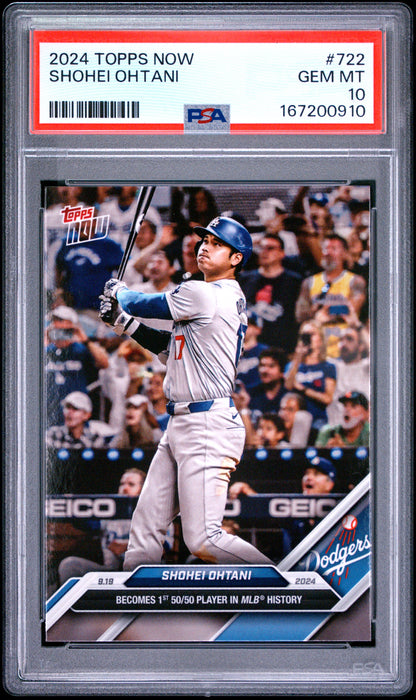 2024 TOPPS NOW SHOHEI OHTANI #722 PSA 10