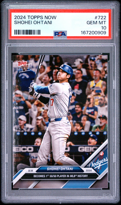 2024 TOPPS NOW SHOHEI OHTANI #722 PSA 10